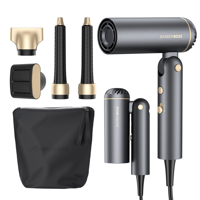 BarberBoss Foldable Hair Dryer & Curler
