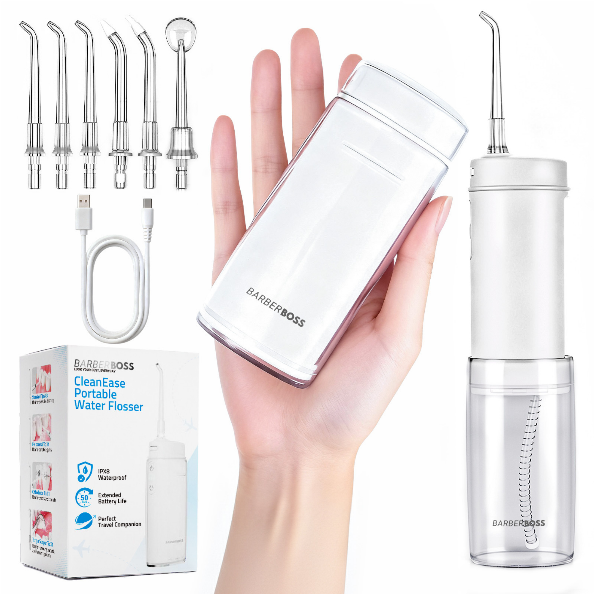 BarberBoss Portable Water Flosser