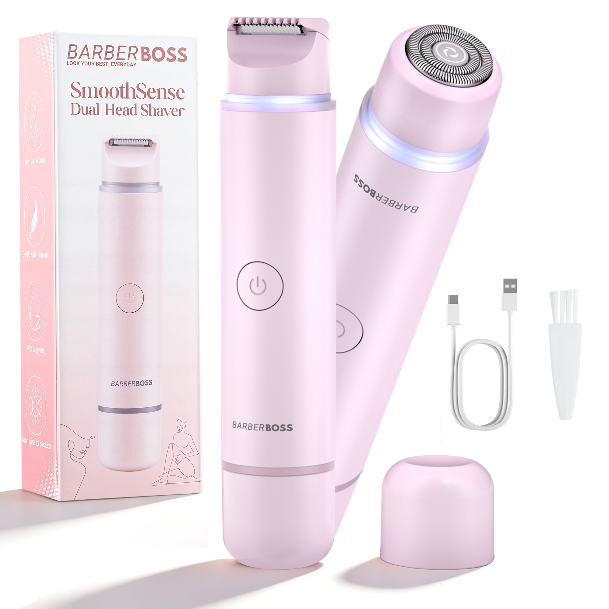 BarberBoss Dual Head Pink Lady Shaver