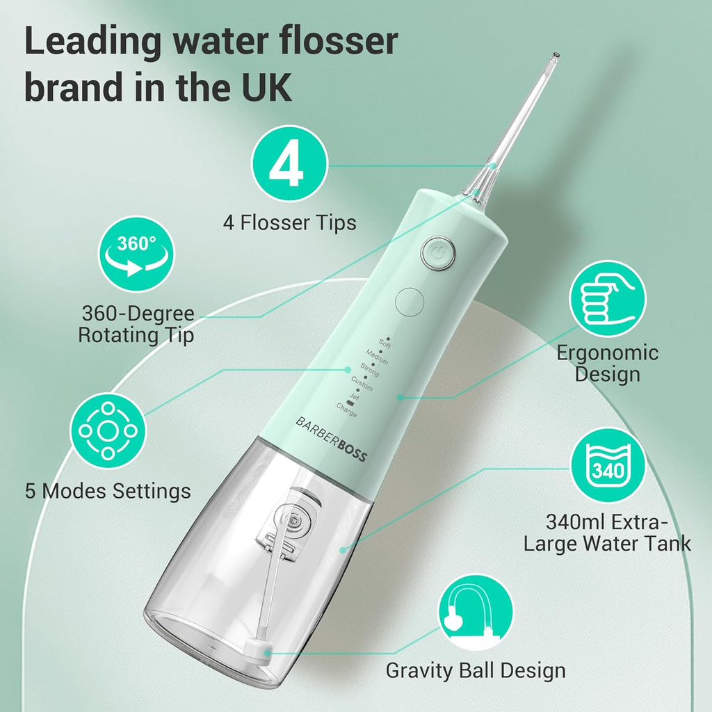 Flosser Rapter BarberBoss Cordless Water Flosser – BarberBoss | Look Your Best, Everyday