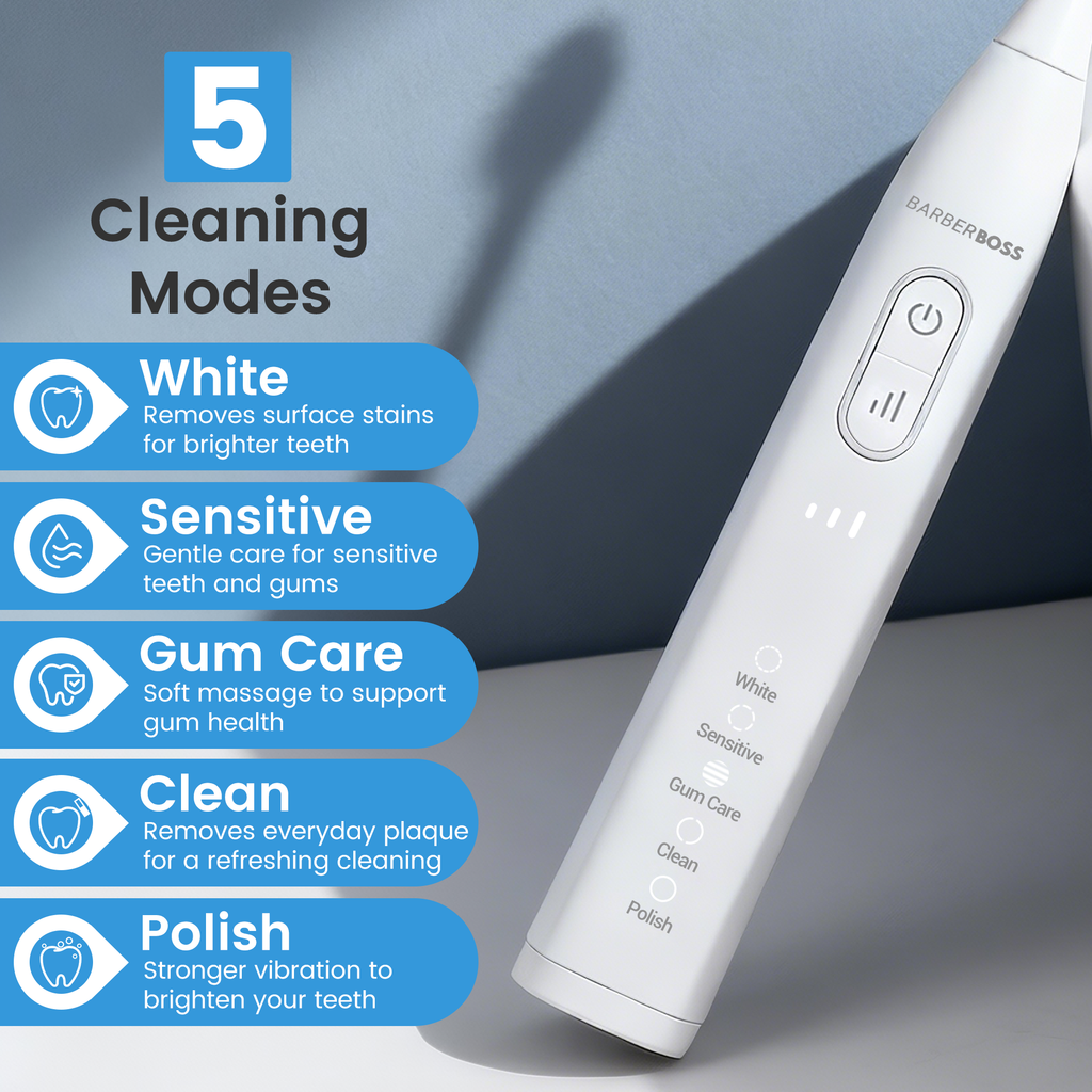 BarberBoss Electric Toothbrush with Travel Case