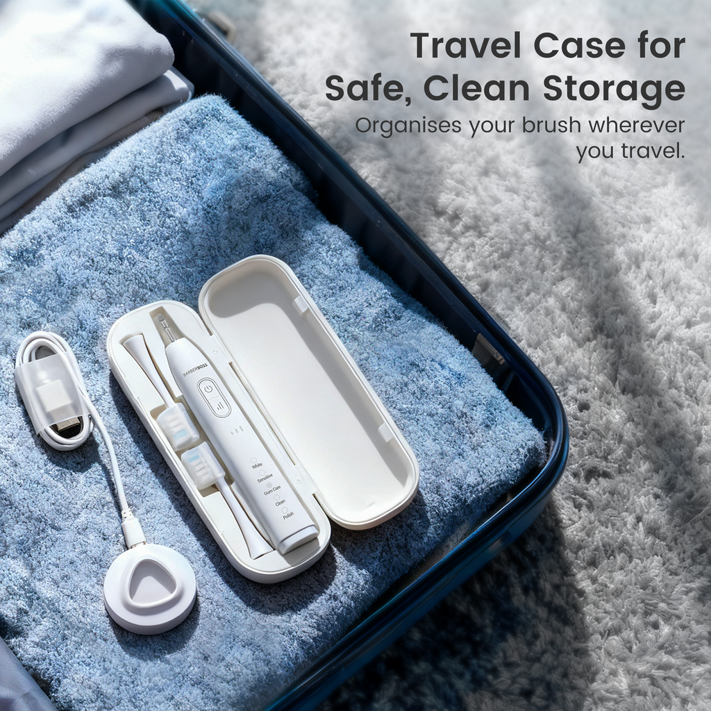 BarberBoss Electric Toothbrush with Travel Case
