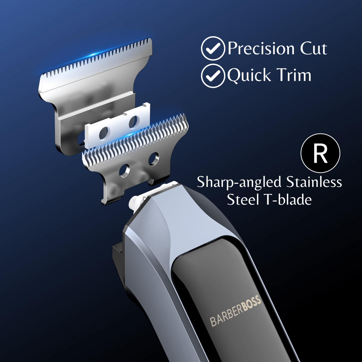 BarberBoss QR - 2071 Mens Grooming Kits with 4 Guide Combs - BarberBoss | Look Your Best, Everyday