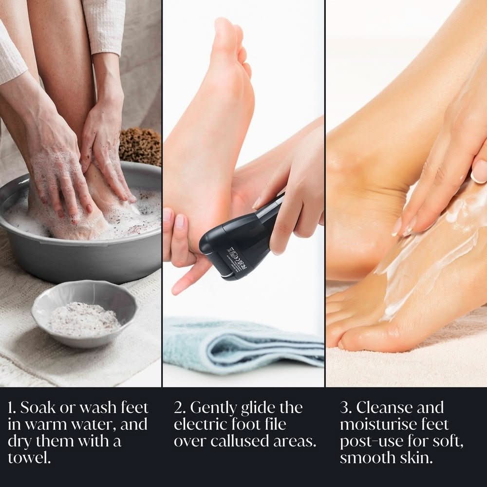BarberBoss QR - 5081 Electric Foot File Hard Skin Remover - Premium Callus Remover - BarberBoss | Look Your Best, Everyday