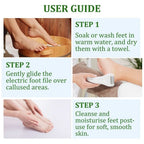 BarberBoss QR - 5083 Electric Foot File Hard Skin Remover Professional Pedicure - BarberBoss | Look Your Best, Everyday