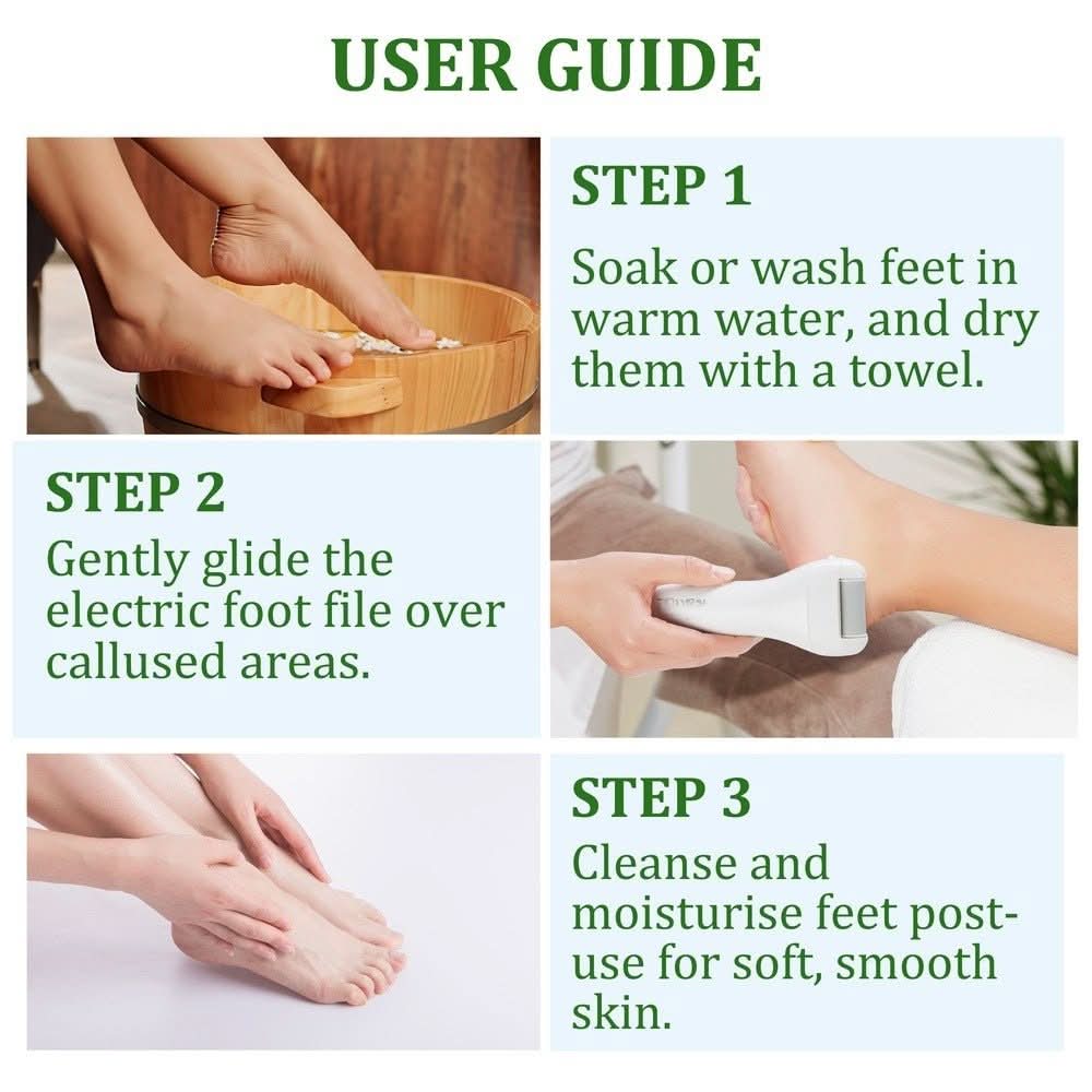 BarberBoss QR - 5083 Electric Foot File Hard Skin Remover Professional Pedicure - BarberBoss | Look Your Best, Everyday
