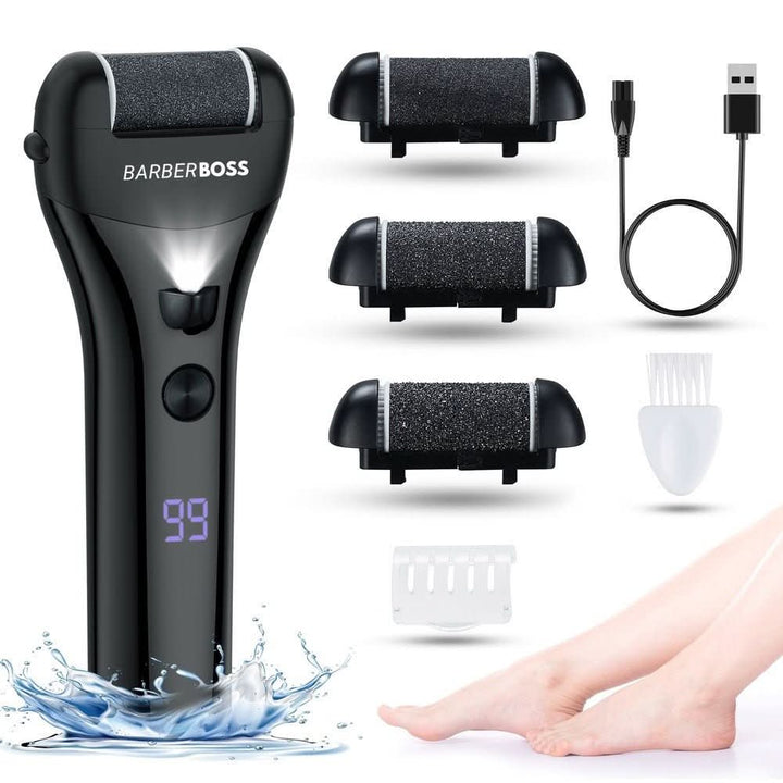 BarberBoss QR - 5086 Electric Foot File Hard Skin Remover - Callus Remover - BarberBoss | Look Your Best, Everyday