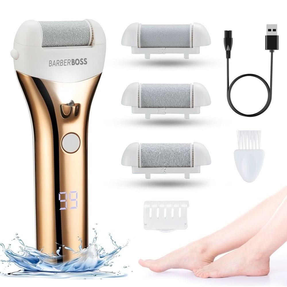 BarberBoss QR - 5087 Electric Foot File Hard Skin Remover All - in - One Pedicure Set - BarberBoss | Look Your Best, Everyday
