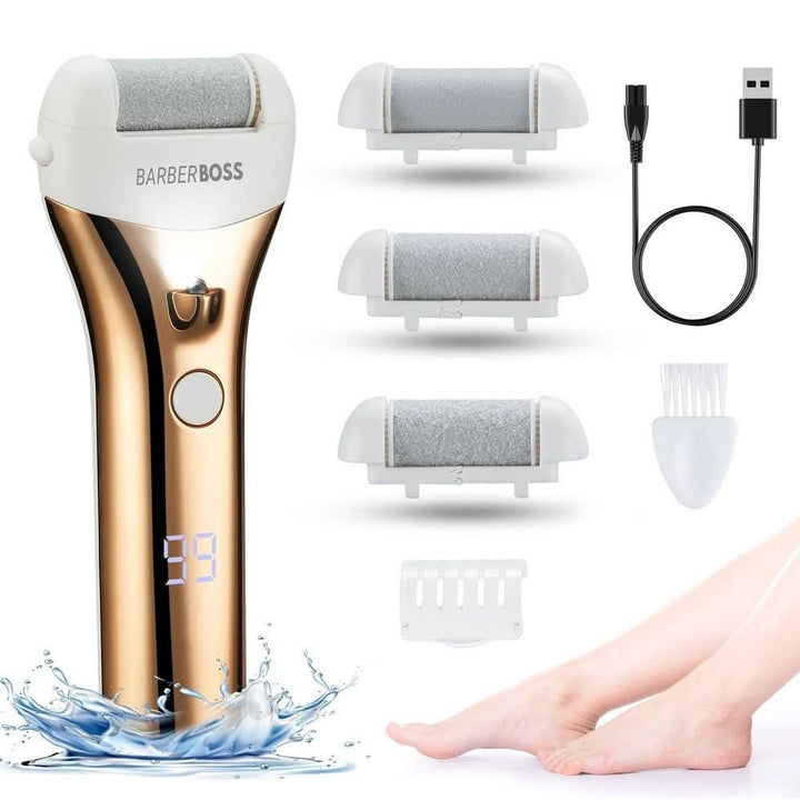 BarberBoss QR - 5087 Electric Foot File Hard Skin Remover All - in - One Pedicure Set - BarberBoss | Look Your Best, Everyday
