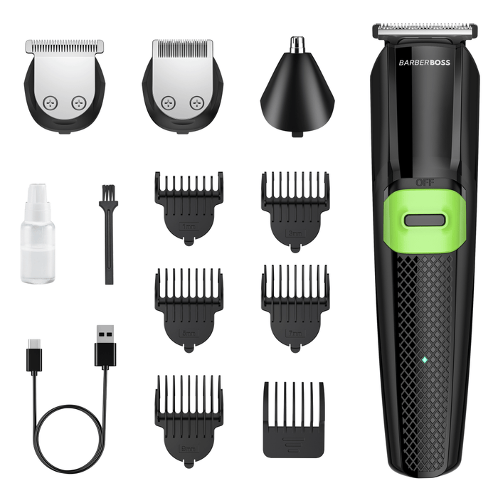BarberBoss 3-in-1 Hair, Beard and Nose Trimmer Men