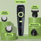 BarberBoss QR - 6085 5 in 1 Grooming Kit for Hair, Beard, Nose & Ear & Body Use - BarberBoss | Look Your Best, Everyday