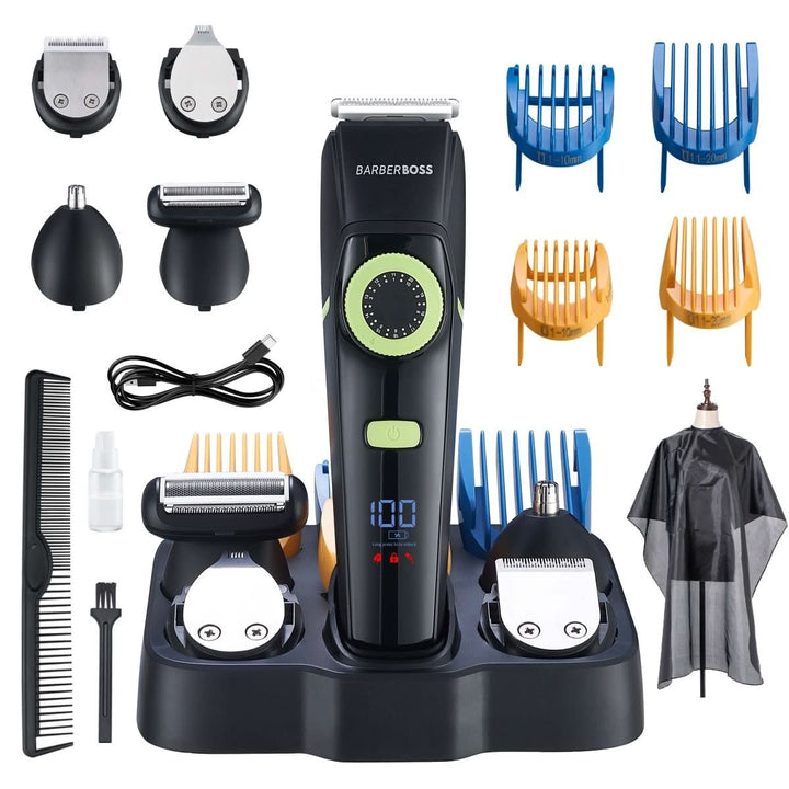 BarberBoss QR - 6085 5 in 1 Grooming Kit for Hair, Beard, Nose & Ear & Body Use - BarberBoss | Look Your Best, Everyday