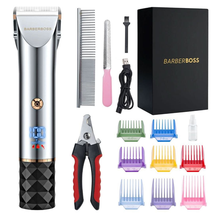 CLEARANCE - BarberBoss Pet QR-9081 Professional Dog Grooming Clippers Kit