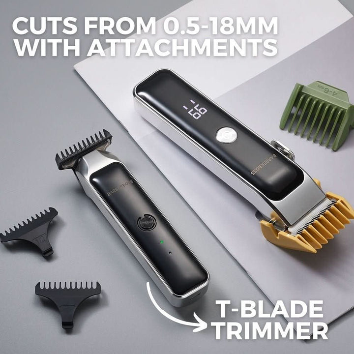 CLEARANCE - BarberBoss QR - 2682 Dual - Trimmer Set Men's Hair Clipper & T - Blade Beard Trimmer - BarberBoss | Look Your Best, Everyday
