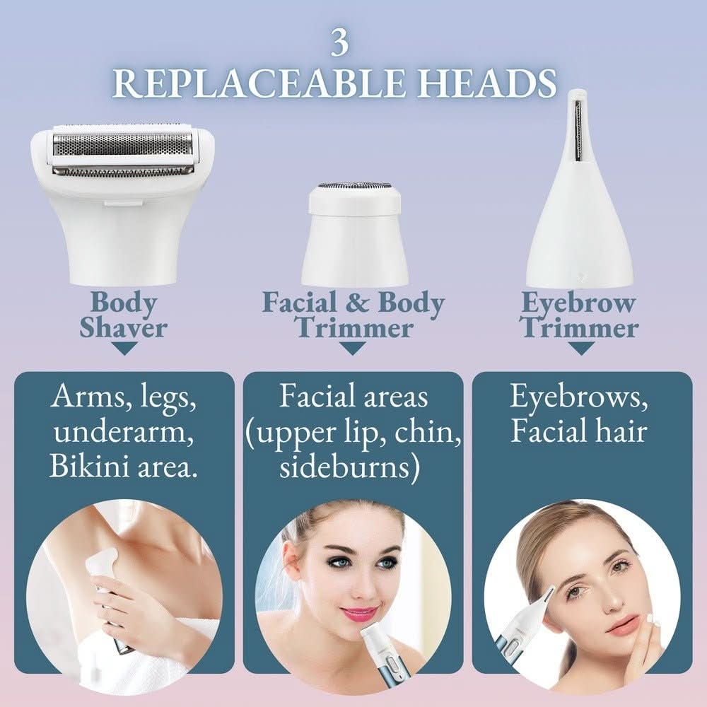 CLEARANCE - BarberBoss QR - 8082 3 - in - 1 Electric Razor for Women Electric Shaver for Women - BarberBoss | Look Your Best, Everyday