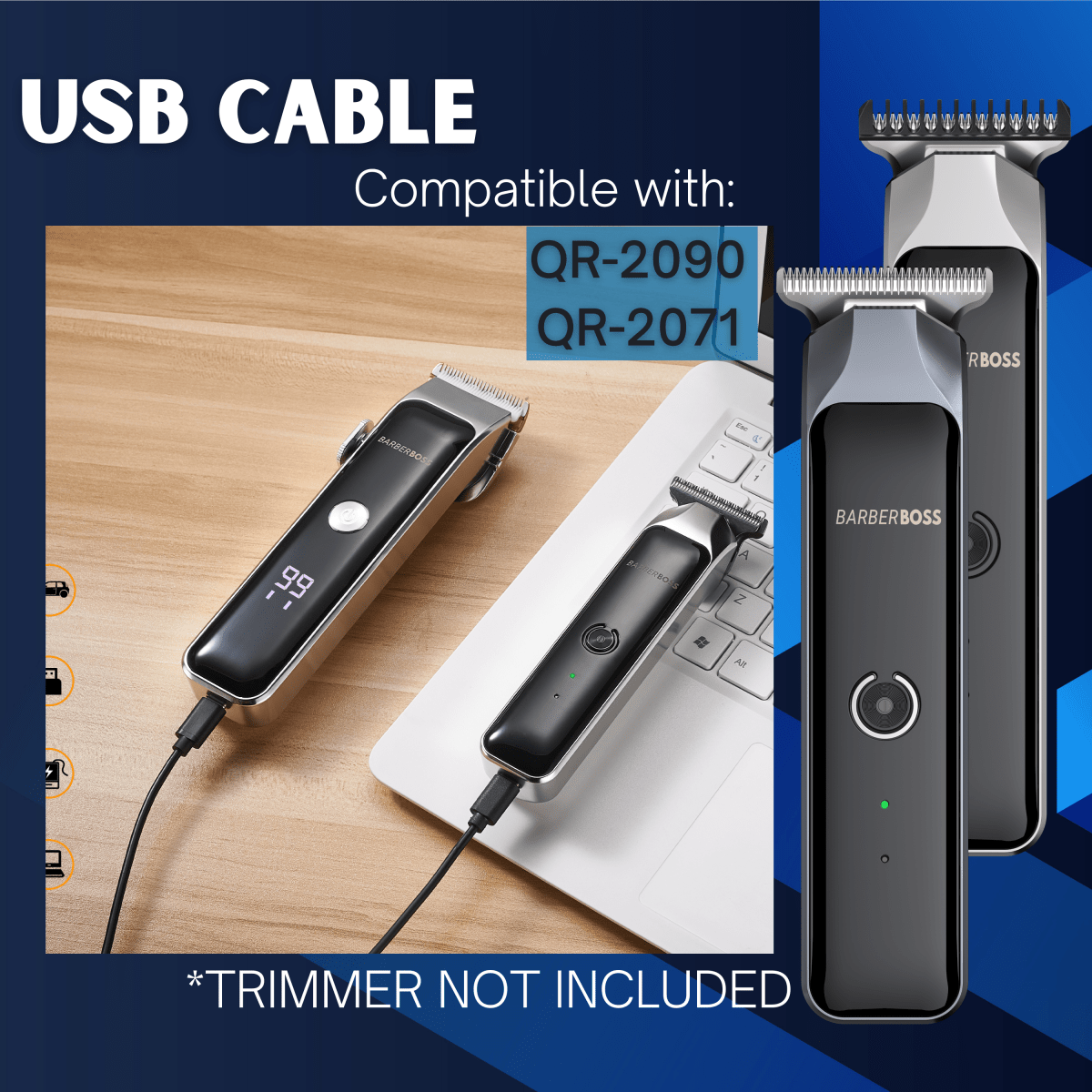 QR - 2090/2071 USB Authentic Charging Cable - BarberBoss | Look Your Best, Everyday