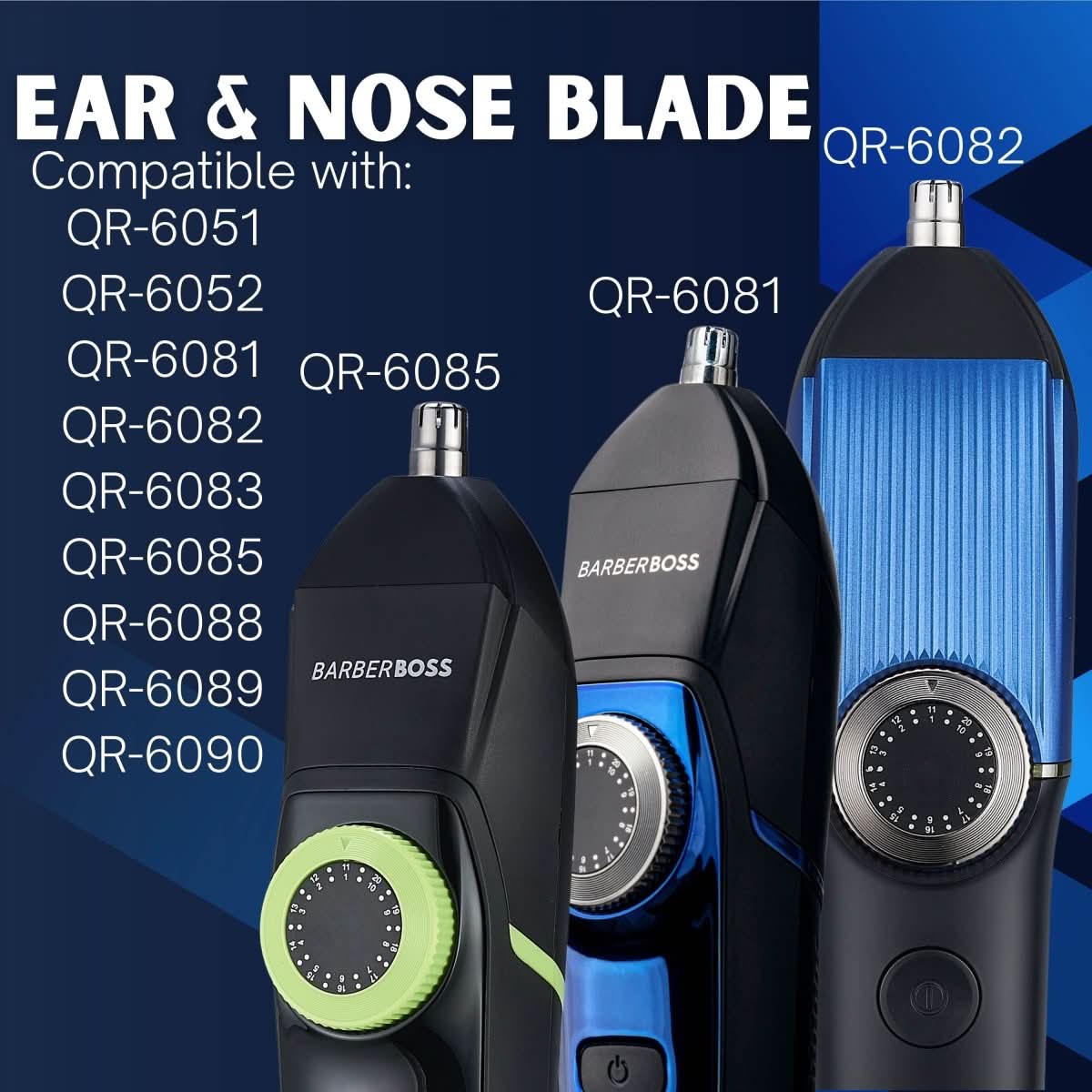 QR - 6051/52/81/2/3/5/8/9/90 Nose and ear hair trimmer - BarberBoss | Look Your Best, Everyday
