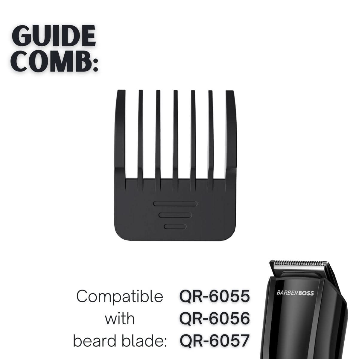 QR - 6055/56/57 Beard Blade Comb - BarberBoss | Look Your Best, Everyday