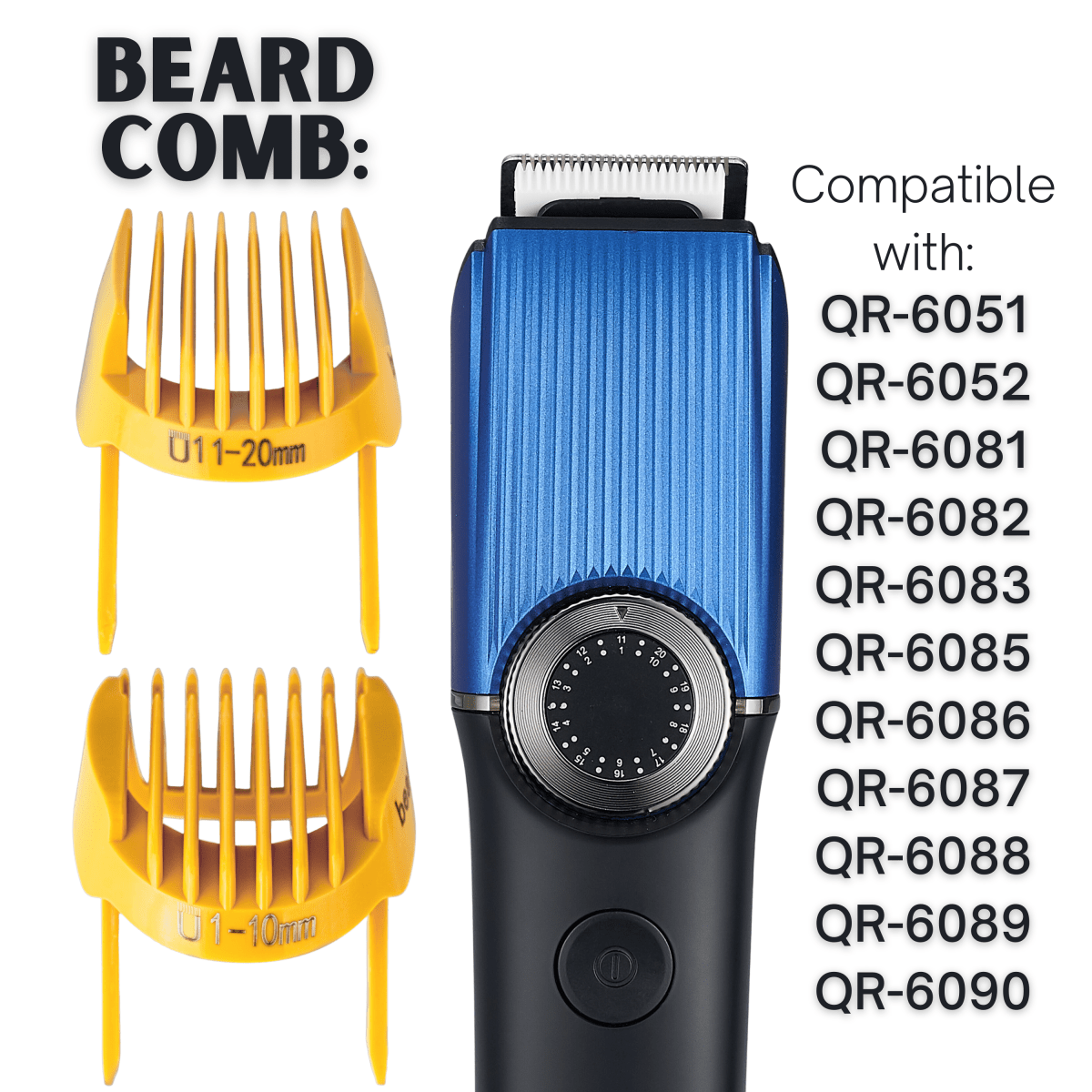 QR-6081/2/3/5/6/7/8/9/90 Beard Comb Guards Various Sizes – BarberBoss ...
