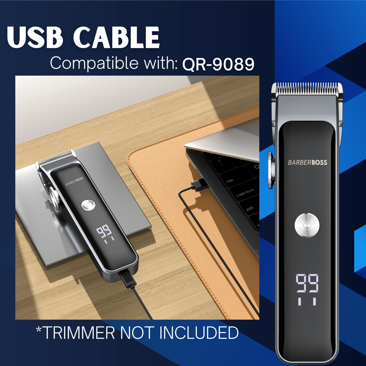 QR - 9089 USB Authentic Charging Cable - BarberBoss | Look Your Best, Everyday